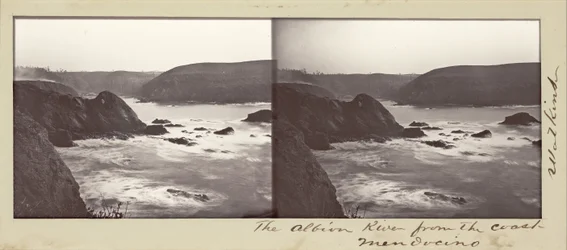 La rivière Albion depuis la côte, Mendocino